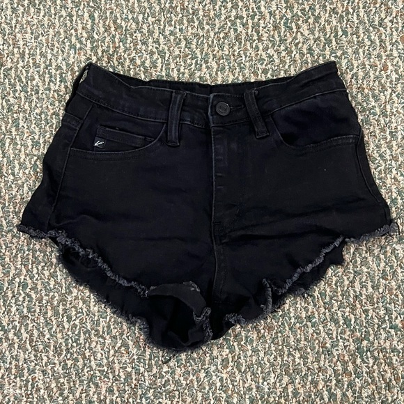 KanCan Black Cut Off Jean Shorts Size 24 Women’s - Picture 1 of 5
